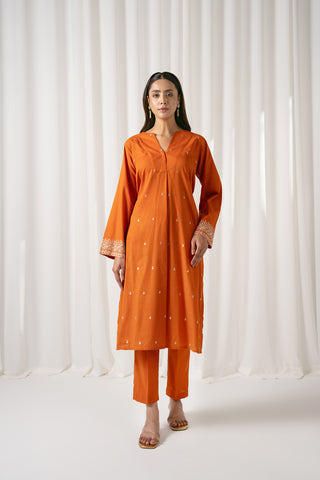 2 Piece Cotton Rip Stop Embroidered Suit (CS0053)