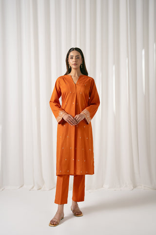 2 Piece Cotton Rip Stop Embroidered Suit (CS0053)
