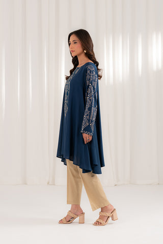 1 Piece Linen Viscose Embroidered Shirt (CS0073)
