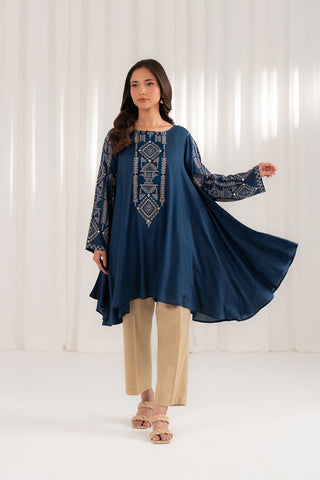 1 Piece Linen Viscose Embroidered Shirt (CS0073)