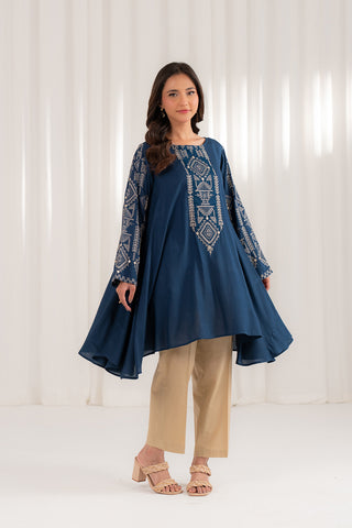 1 Piece Linen Viscose Embroidered Shirt (CS0073)