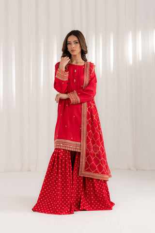 3 Piece Lawn Embroidered Suit (CS0075)