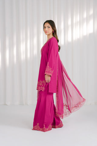 3 Piece Self Jacquard Embroidered Suit (CS0111)