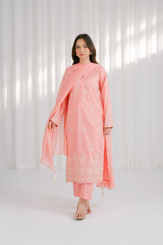 3 Piece Lawn Embroidered Suit (CS0118)