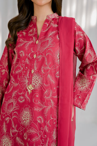3 Piece Lawn Embroidered Suit (CS0119)