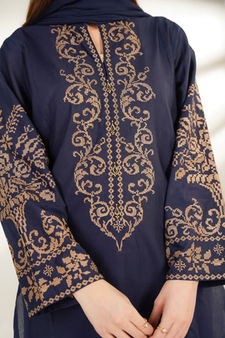 3 Piece Lawn Embroidered Suit (CS0130)