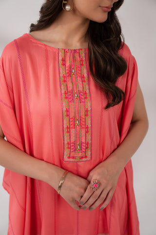 1 Piece Linen Viscose Embroidered (CS0178)