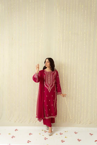 3 Piece Lawn Embroidered Suit (CS0182)