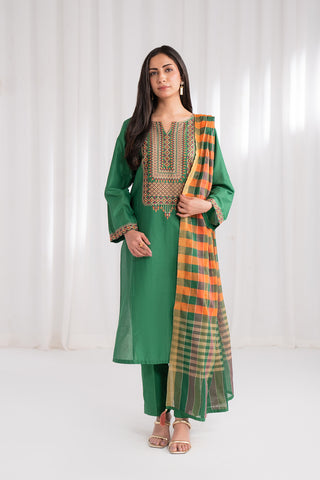 3 Piece Lawn Embroidered Suit (CS0187)