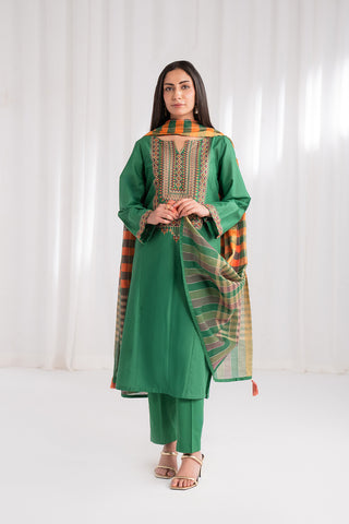 3 Piece Lawn Embroidered Suit (CS0187)