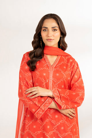 3 Piece Lawn Embroidered Suit (CS0188)