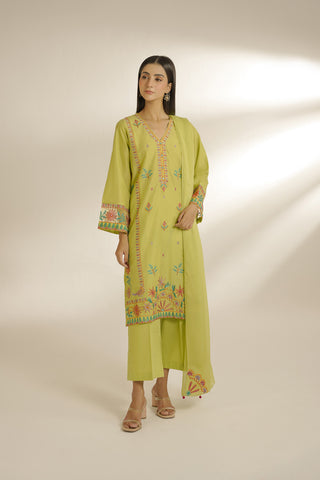 3 Piece Lawn Embroidered Suit (CS0189)