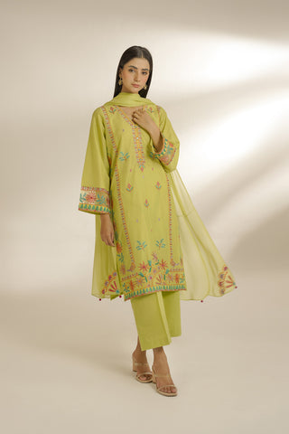 3 Piece Lawn Embroidered Suit (CS0189)