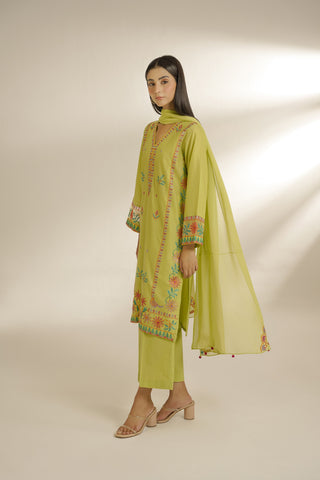 3 Piece Lawn Embroidered Suit (CS0189)