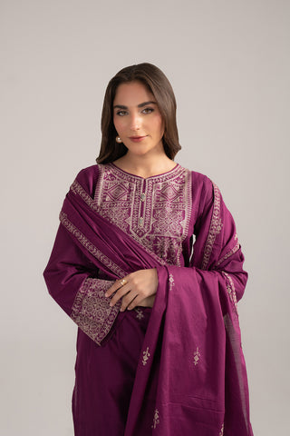 3 Piece Lawn Embroidered Suit (CS0228)