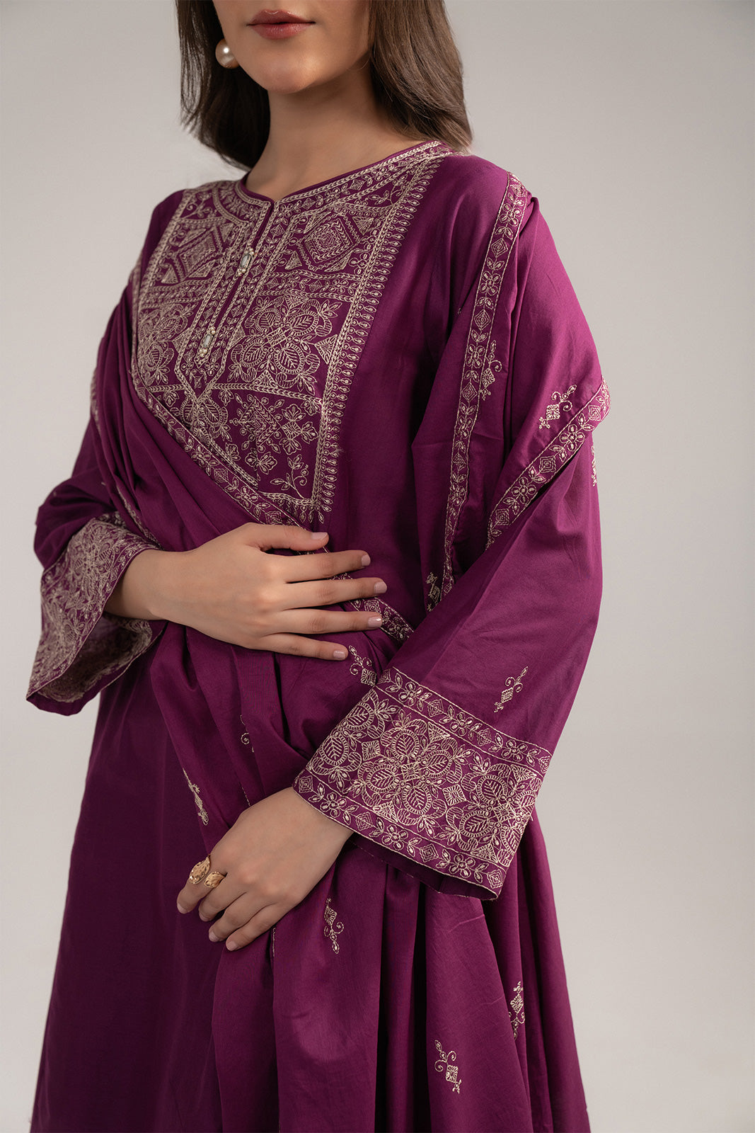 3 Piece Lawn Embroidered Suit (CS0228)