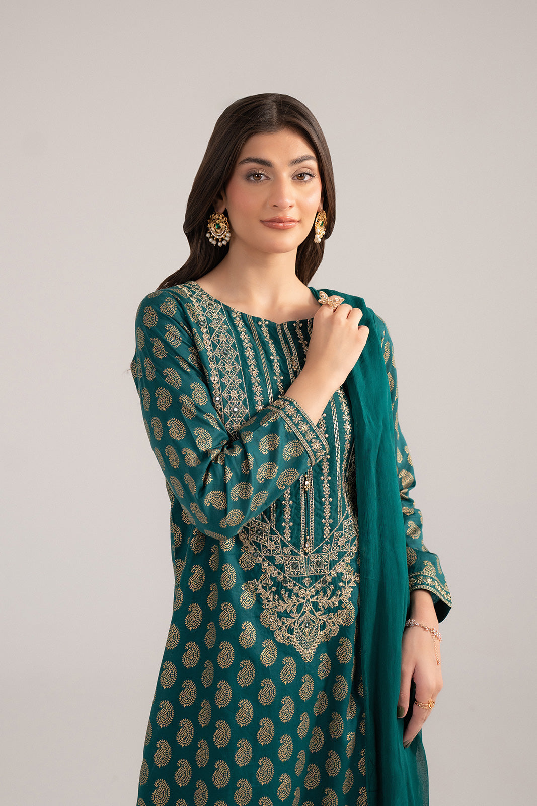 3 Piece Printed Lawn Embroidered Suit (CS0230)
