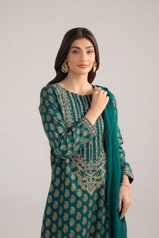 3 Piece Printed Lawn Embroidered Suit (CS0230)