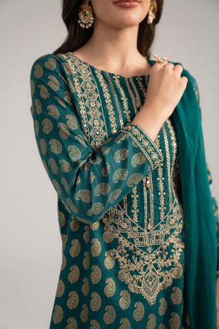 3 Piece Printed Lawn Embroidered Suit (CS0230)