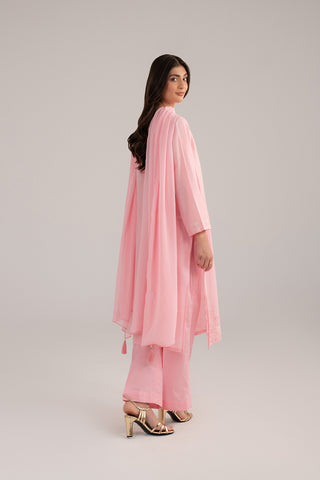 3 Piece Cotton Stripe Embroidered Suit (CS0232)