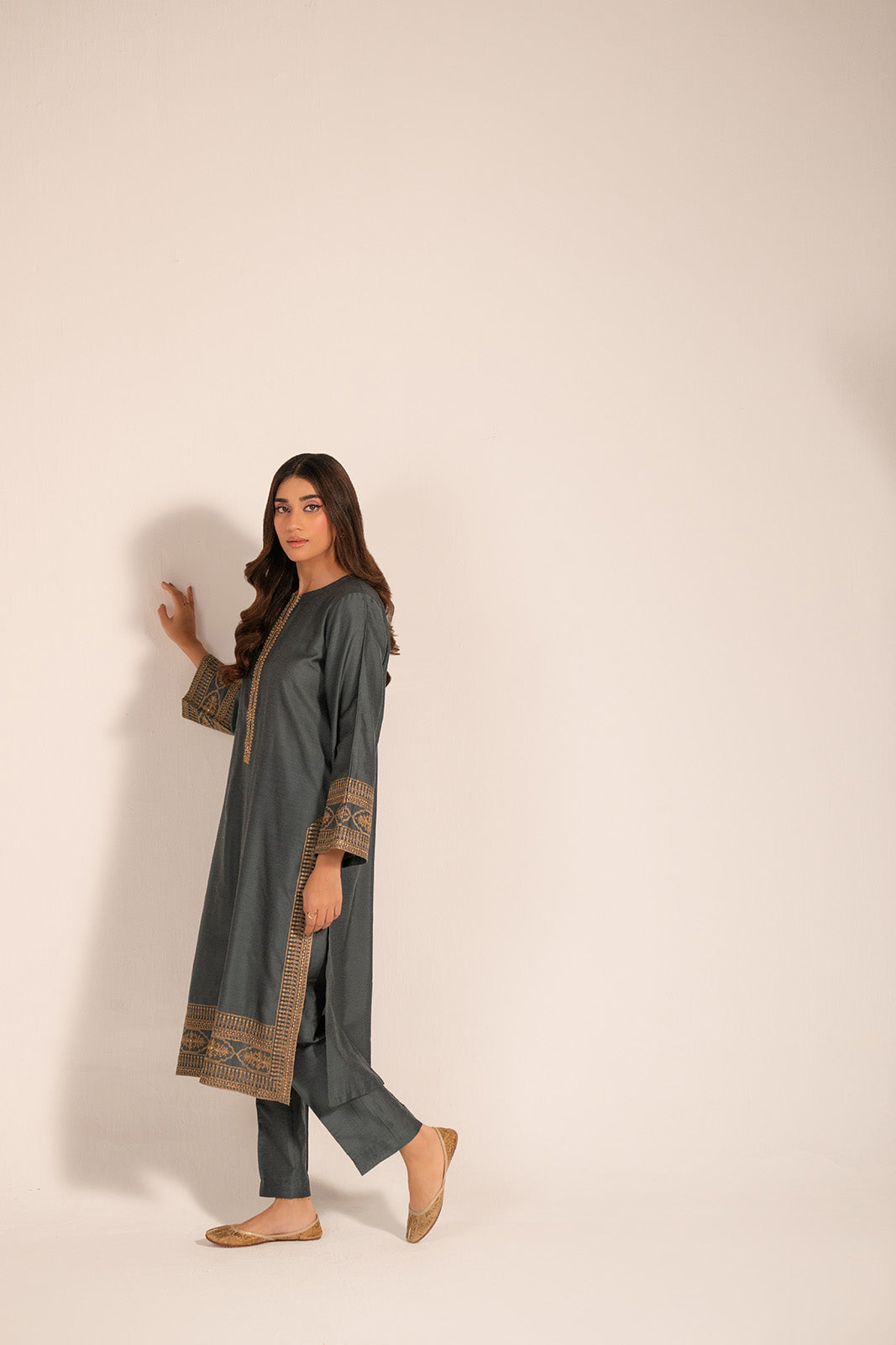 2 Piece Cotton Silk Embroidered (CS0252)