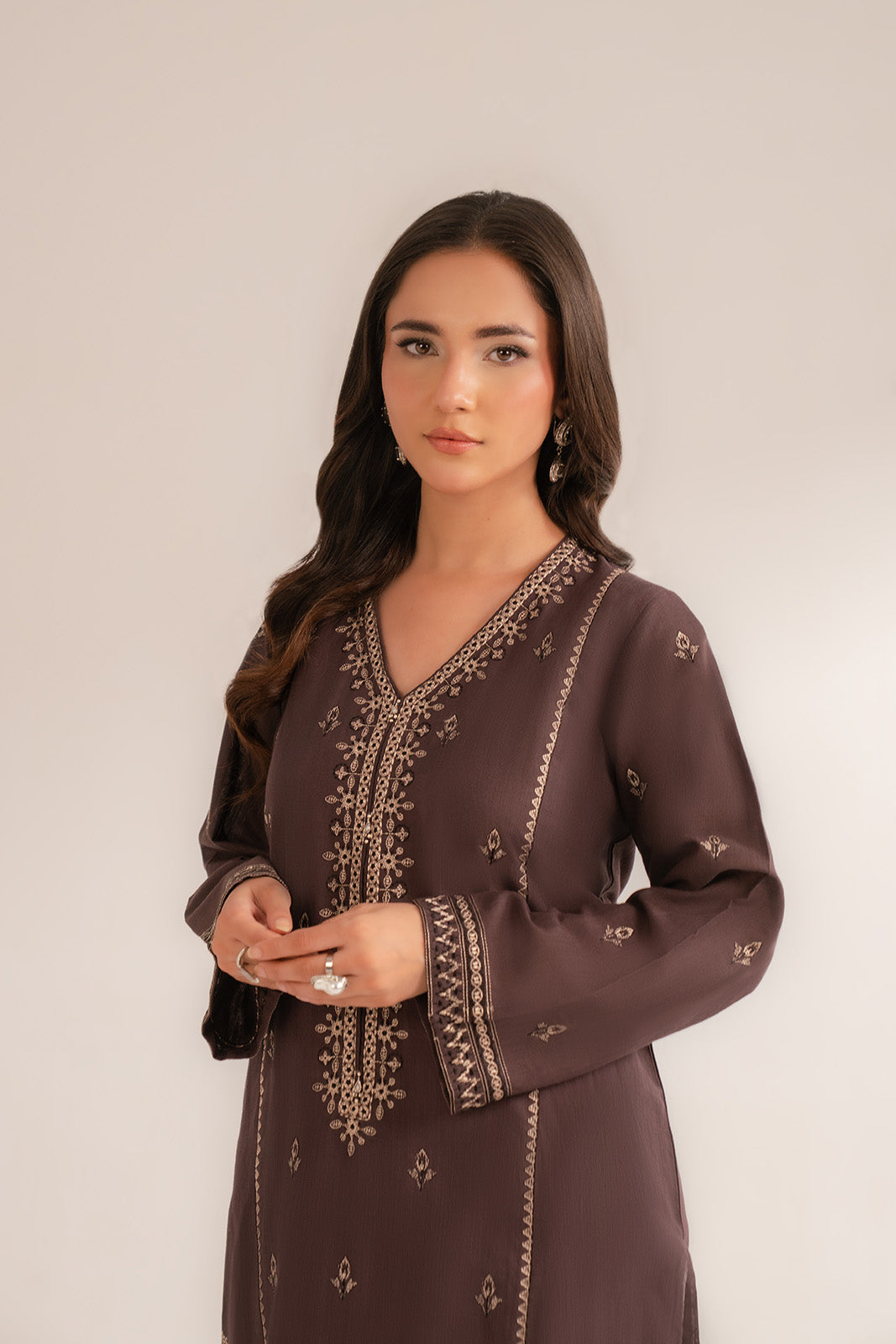2 Piece Slub Khaddar Embroidered (CS0264)
