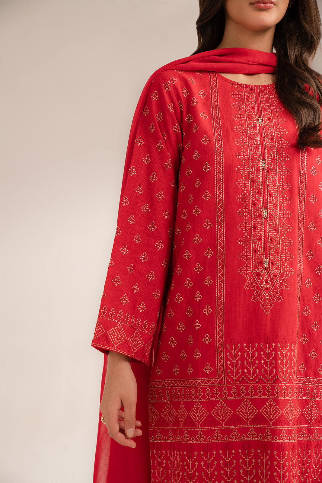 3 Piece Slub Khaddar Embroidered (CS0270)