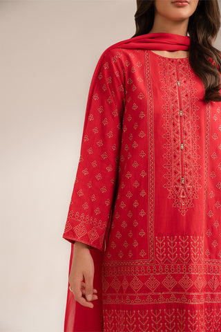 3 Piece Slub Khaddar Embroidered (CS0270)