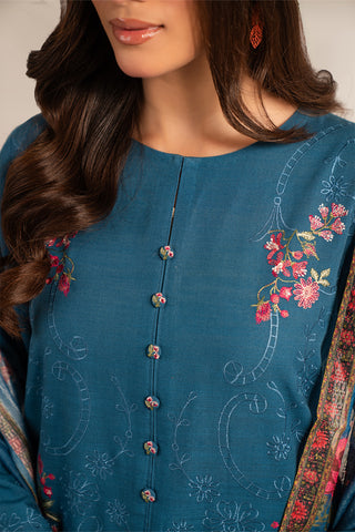 3 Piece Slub Khaddar Embroidered (CS0274)