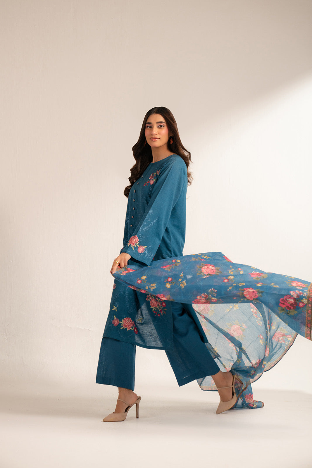 3 Piece Slub Khaddar Embroidered (CS0274)