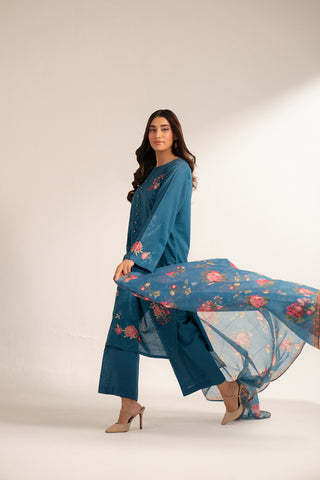 3 Piece Slub Khaddar Embroidered (CS0274)