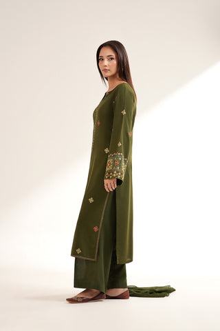 3 Piece Lawn Karandi Embroidered Suit (CS0275)