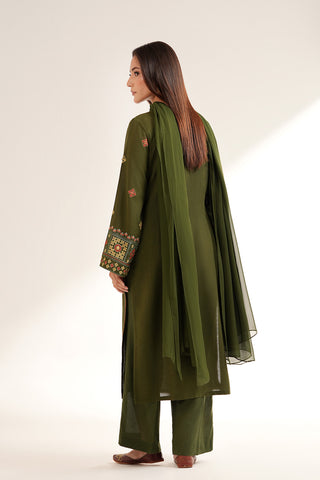 3 Piece Lawn Karandi Embroidered Suit (CS0275)