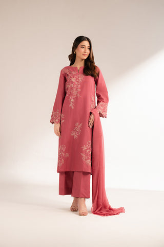 3 Piece Slub Khaddar Embroidered (CS0278)