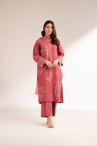 3 Piece Slub Khaddar Embroidered (CS0278)