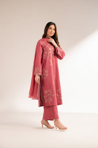 3 Piece Slub Khaddar Embroidered (CS0278)