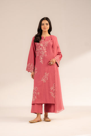 3 Piece Slub Khaddar Embroidered (CS0278)