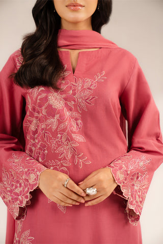 3 Piece Slub Khaddar Embroidered (CS0278)