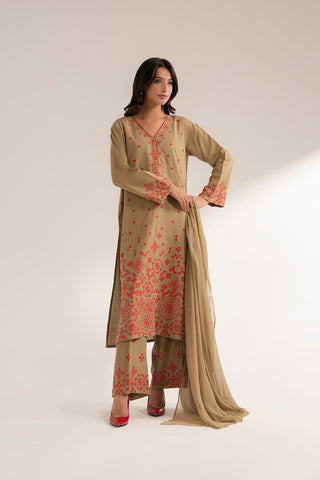 3 Piece Lawn Karandi Embroidered (CS0282)
