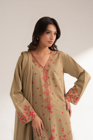 3 Piece Lawn Karandi Embroidered (CS0282)
