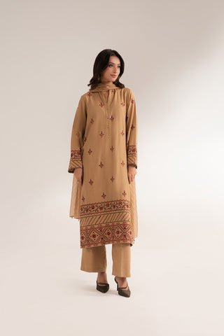3 Piece Cotton Karandi Embroidered (CS0283)
