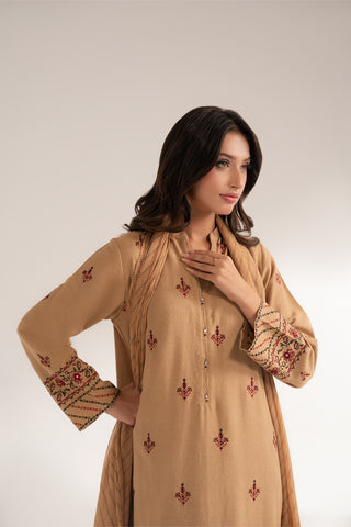 3 Piece Cotton Karandi Embroidered (CS0283)