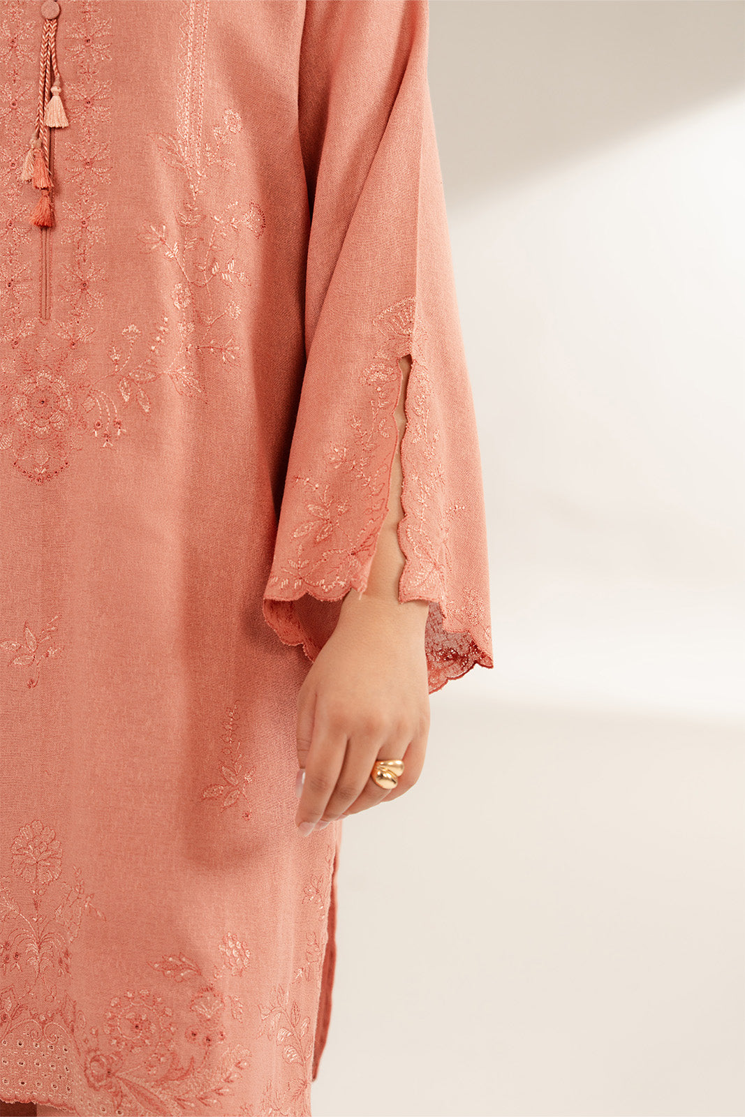 2 Piece Cotton Karandi Embroidered Suit (CS0286)