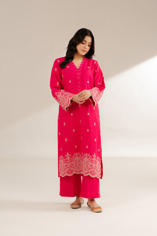 2 Piece Cotton Karandi Embroidered Suit (CS0287)