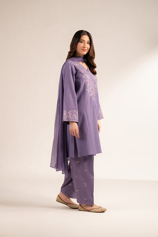 3 Piece Slub Khaddar Embroidered (CS0288)