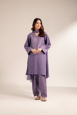 3 Piece Slub Khaddar Embroidered (CS0288)