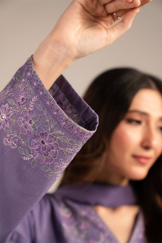 3 Piece Slub Khaddar Embroidered (CS0288)