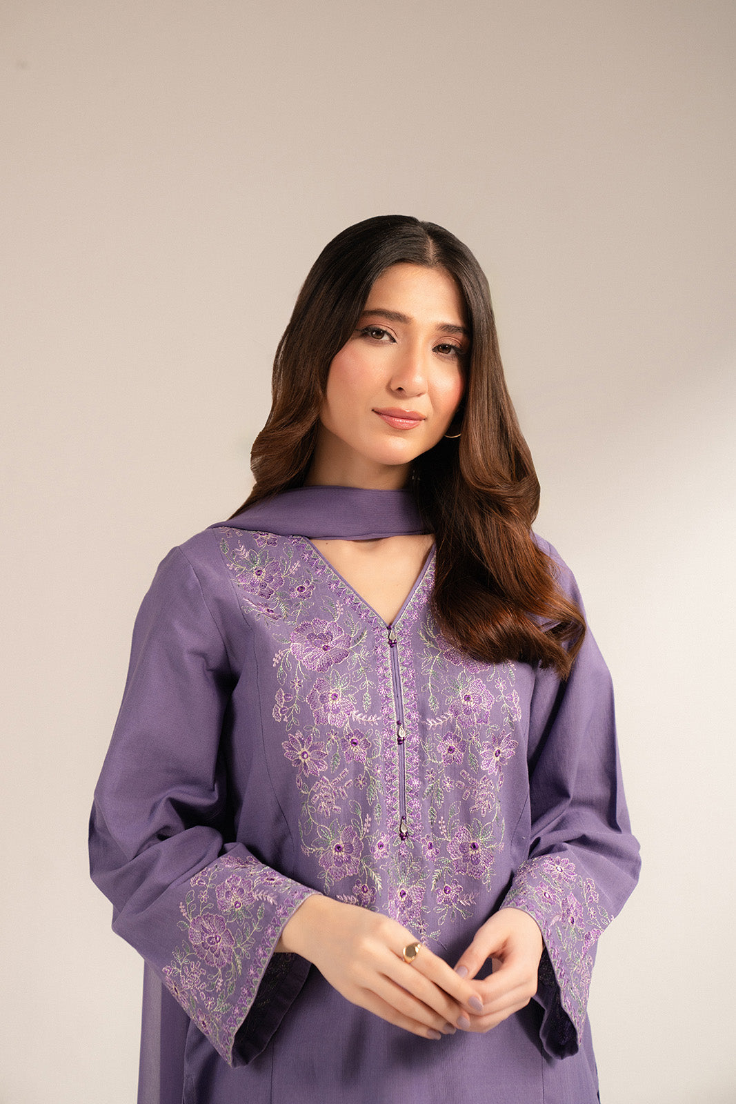 3 Piece Slub Khaddar Embroidered (CS0288)