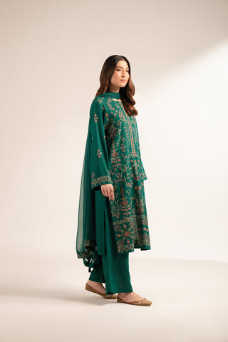 3 Piece Lawn Karandi Embroidered Suit (CS0289)