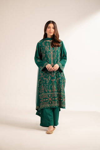 3 Piece Lawn Karandi Embroidered Suit (CS0289)